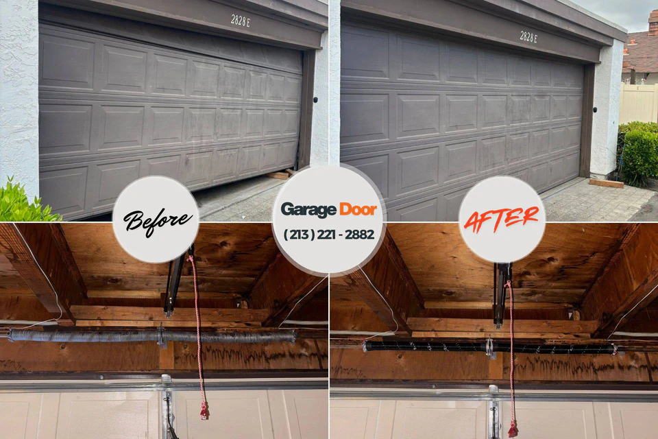 Before and after: garage door repair Cape Canaveral, FL